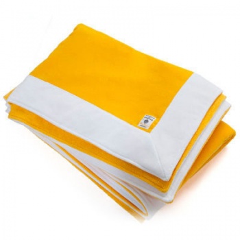 Acqua Di Parma 2 x Yellow Velvet Terrycloth Bath Towel 35cm x 35cm