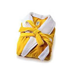 Acqua Di Parma Yellow Velvet Terrycloth Bathrobe Extra Large