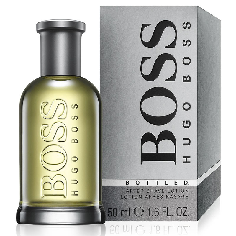 boss aftershave white bottle